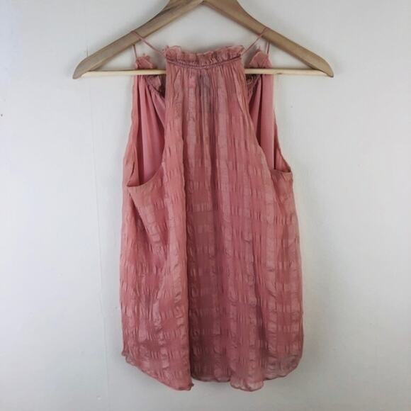 Anthropologie HD in Paris Silk Shadow Pink Pane Tank Size 2 or Small - Picture 3 of 7